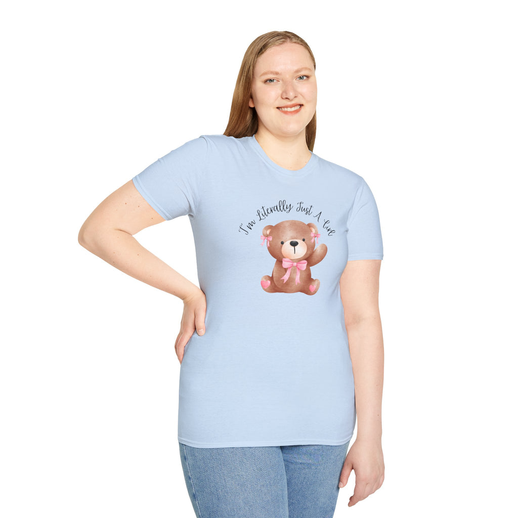 Coquette Bear Softstyle T-Shirt with Bow