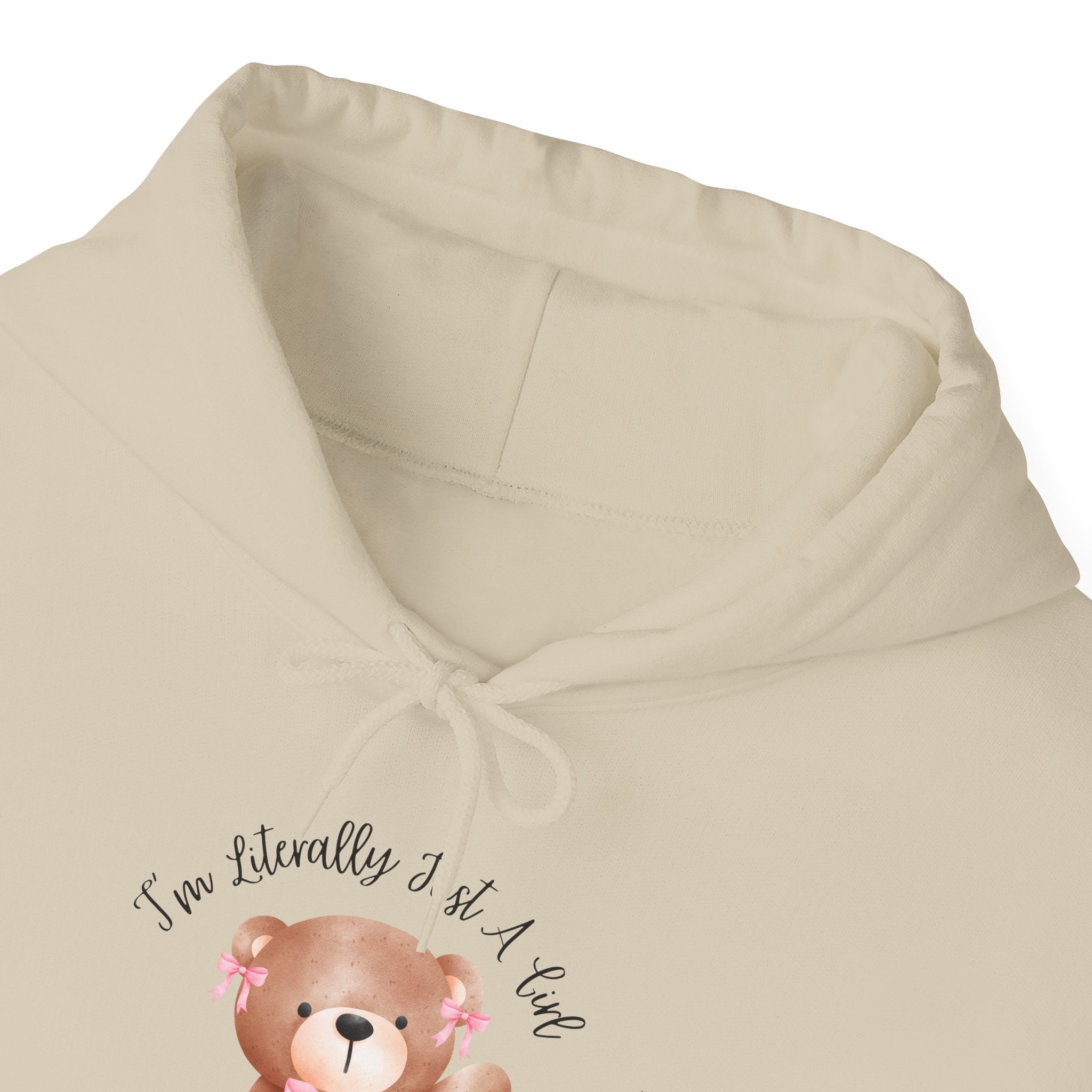 Hooded Sweatshirt - Coquette Cute Bear with a Bow Design