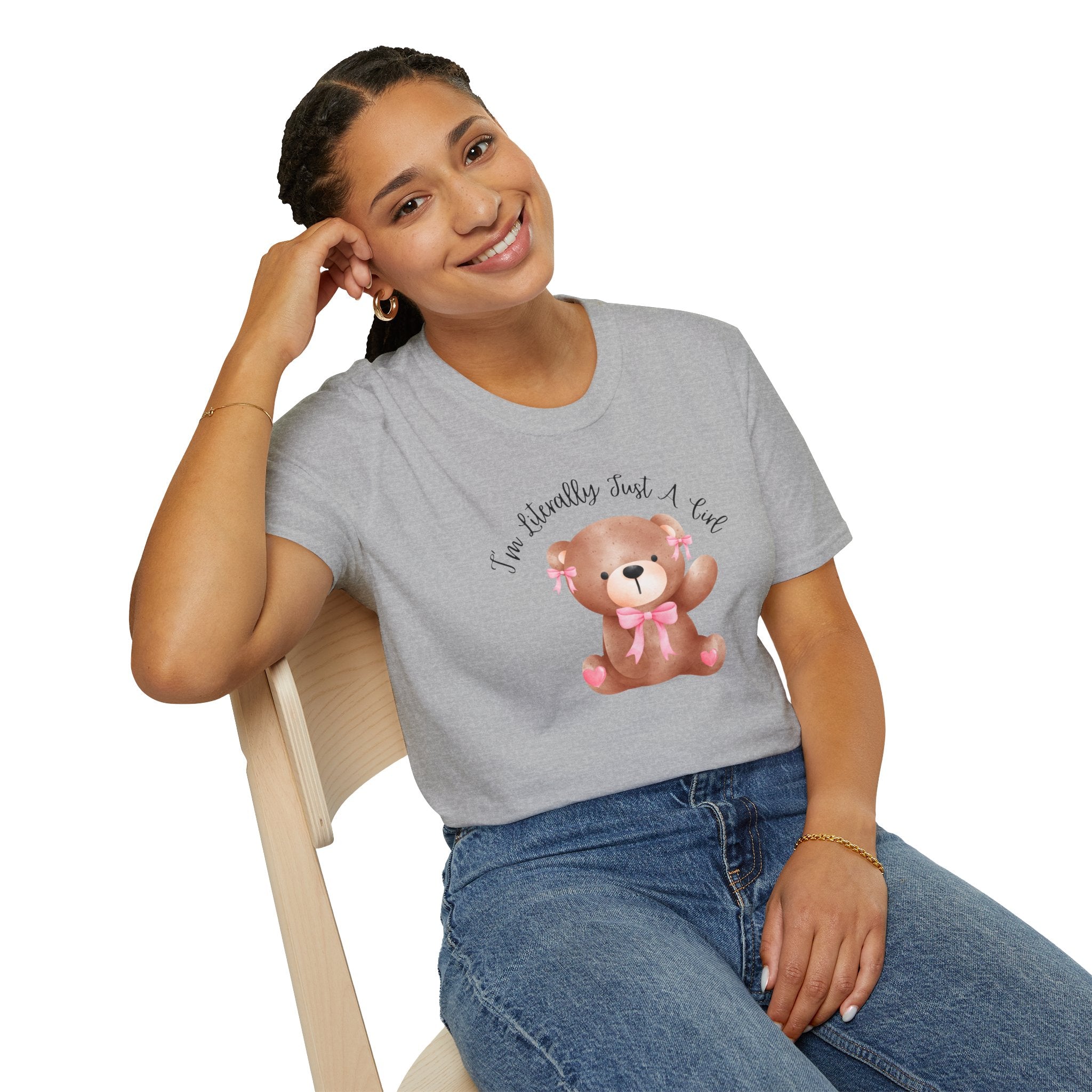 Coquette Bear Softstyle T-Shirt with Bow