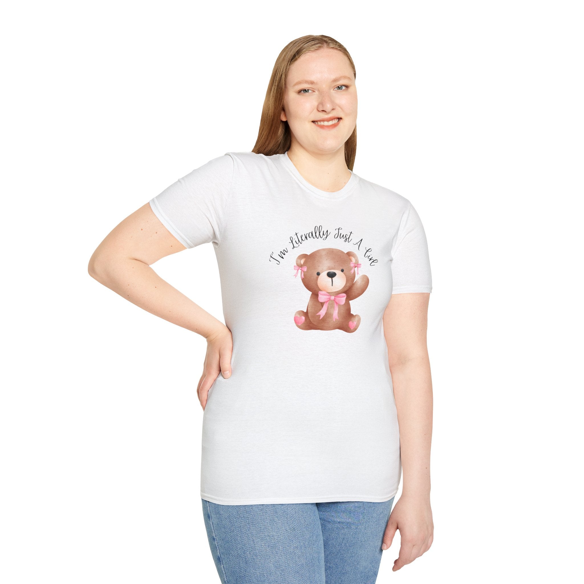 Coquette Bear Softstyle T-Shirt with Bow