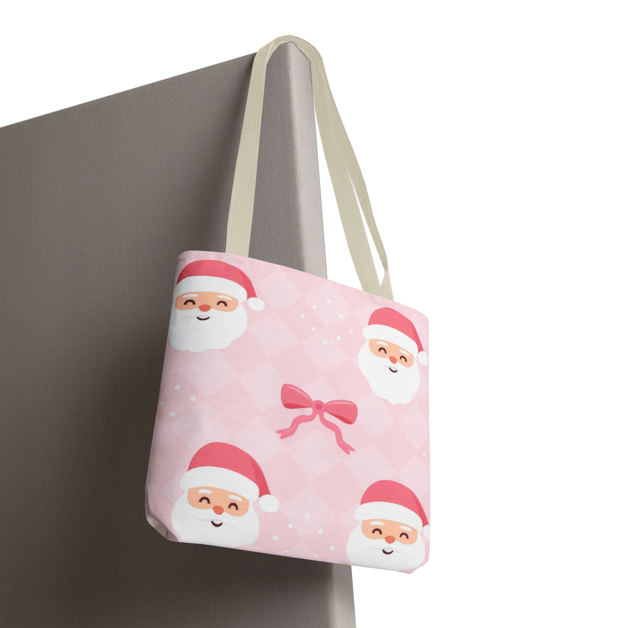 Christmas Santa Tote Bag - Festive Holiday AOP Design