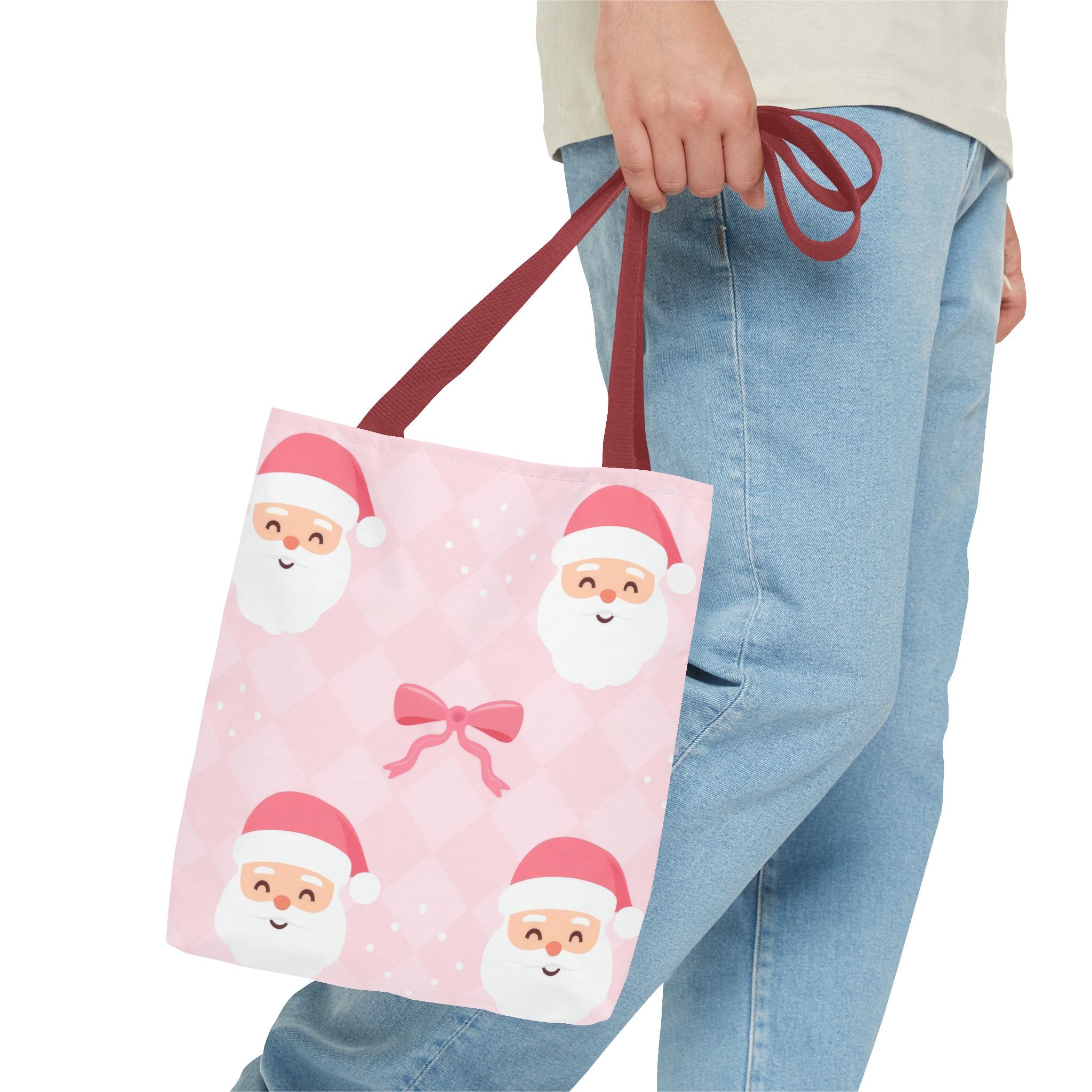 Christmas Santa Tote Bag - Festive Holiday AOP Design