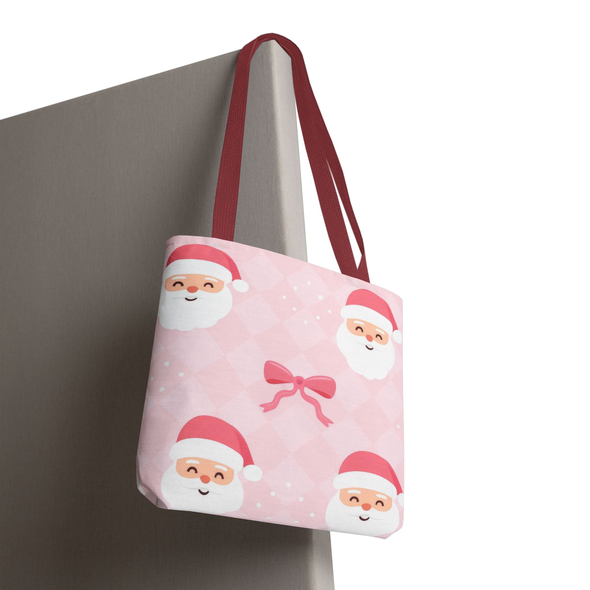 Christmas Santa Tote Bag - Festive Holiday AOP Design