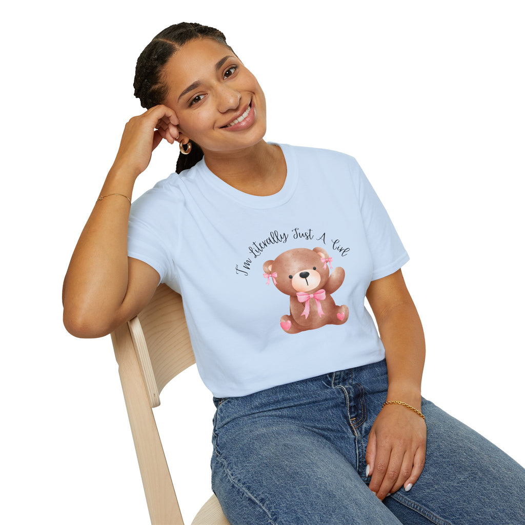 Coquette Bear Softstyle T-Shirt with Bow