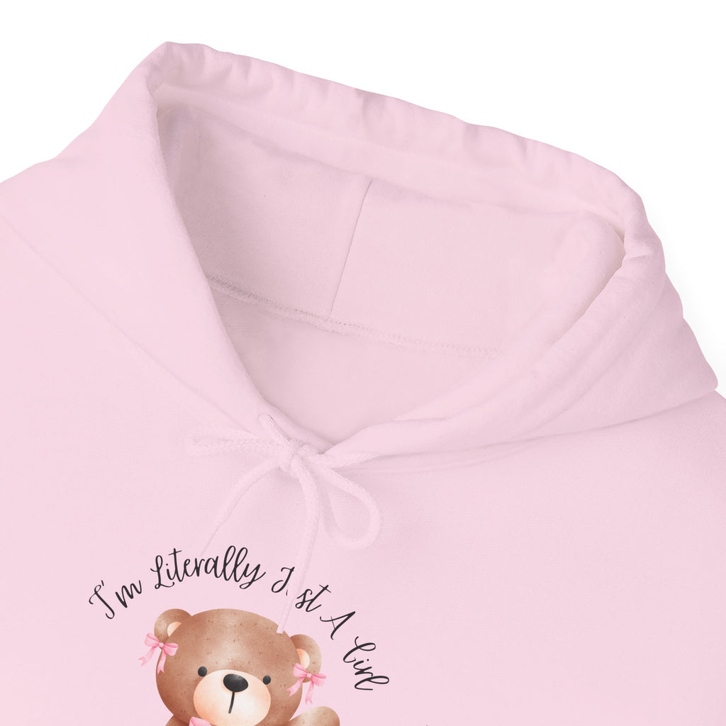 Hooded Sweatshirt - Coquette Cute Bear with a Bow Design
