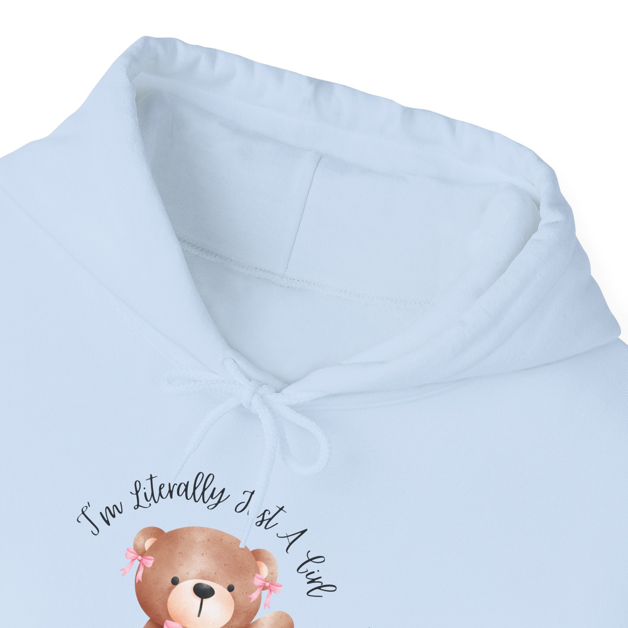 Hooded Sweatshirt - Coquette Cute Bear with a Bow Design