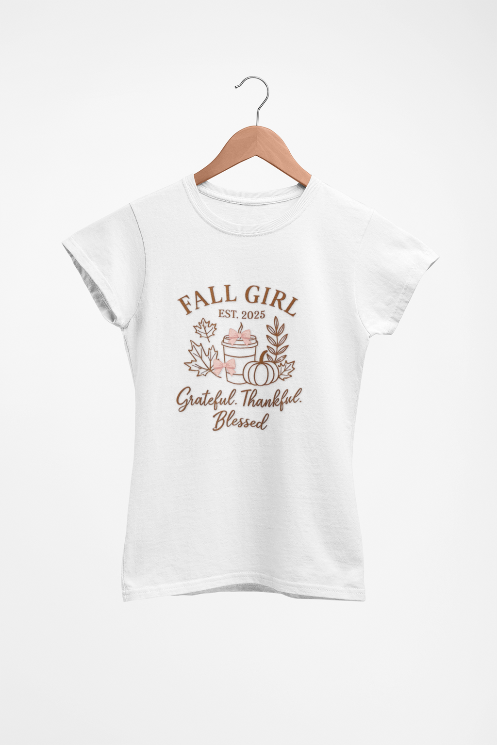 Fall Girl T-Shirt - Grateful, Thankful, Blessed