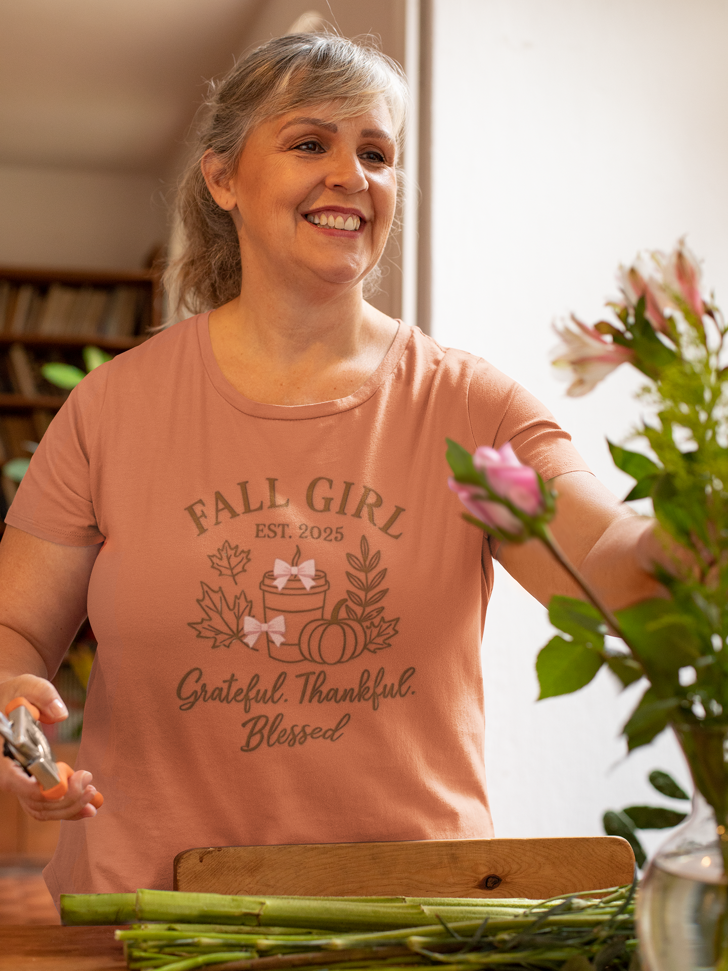 Fall Girl T-Shirt - Grateful, Thankful, Blessed