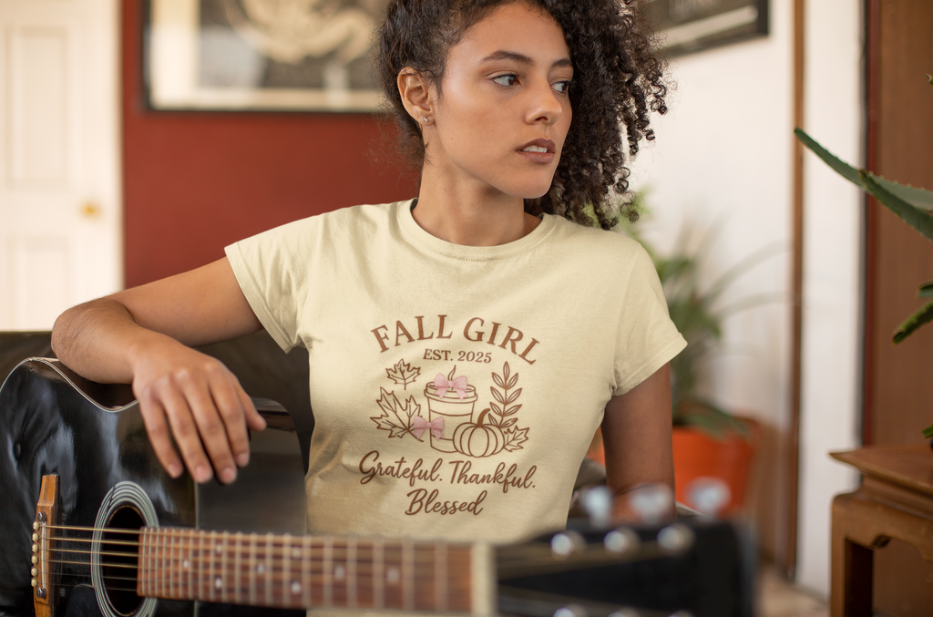 Fall Girl T-Shirt - Grateful, Thankful, Blessed
