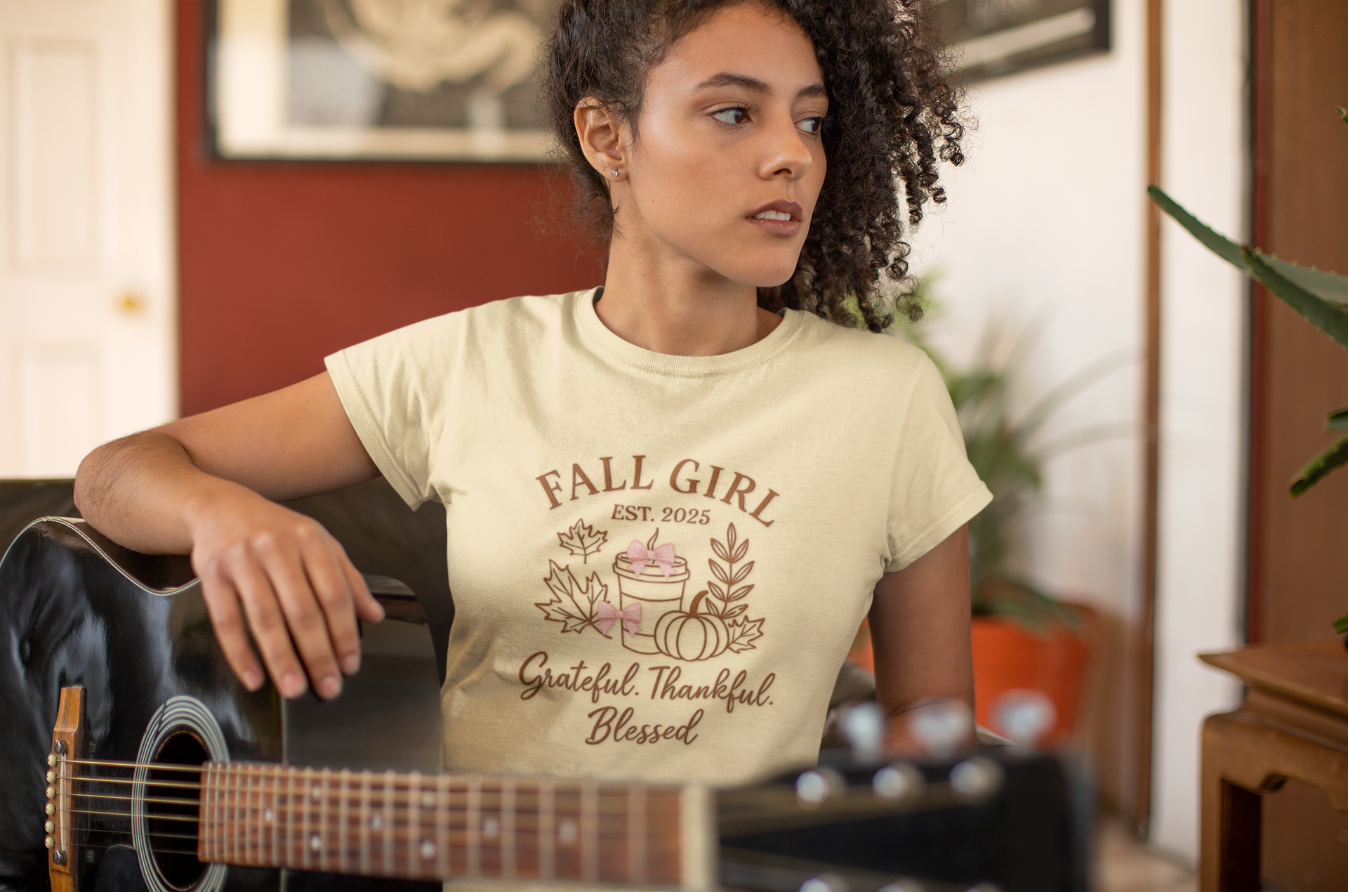 Fall Girl T-Shirt - Grateful, Thankful, Blessed