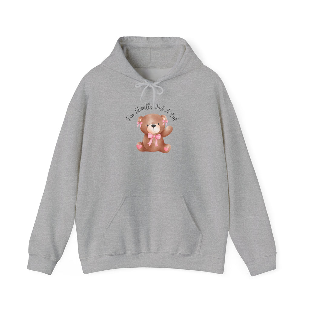 Hooded Sweatshirt - Coquette Cute Bear with a Bow Design