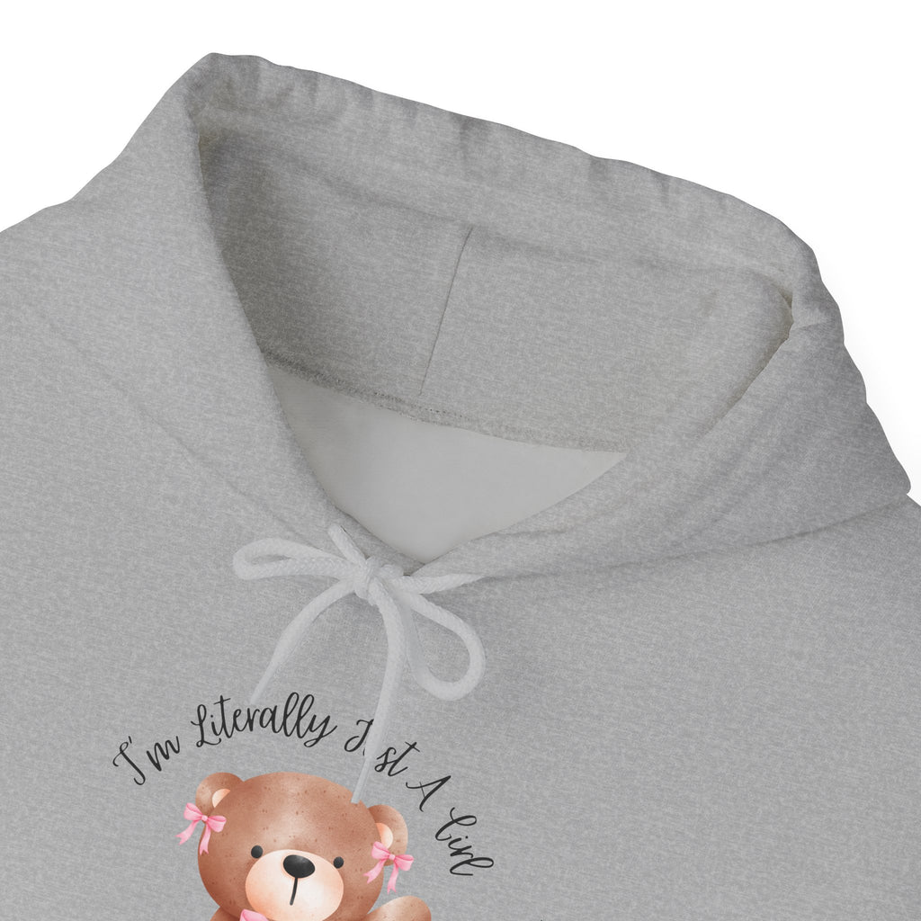Hooded Sweatshirt - Coquette Cute Bear with a Bow Design