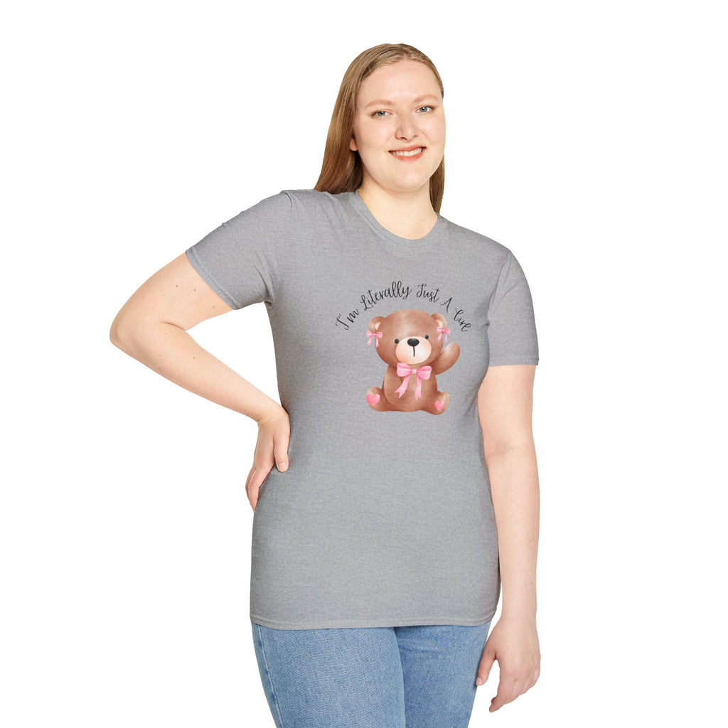 Coquette Bear Softstyle T-Shirt with Bow