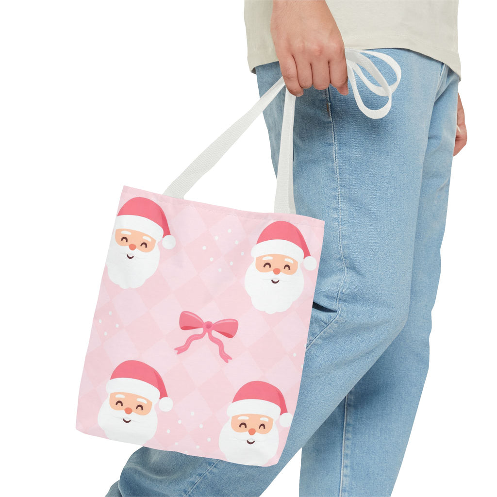Christmas Santa Tote Bag - Festive Holiday AOP Design