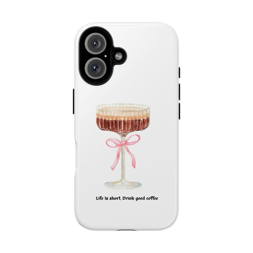 Cute Coffee Phone Case, Tough Phone Cover
