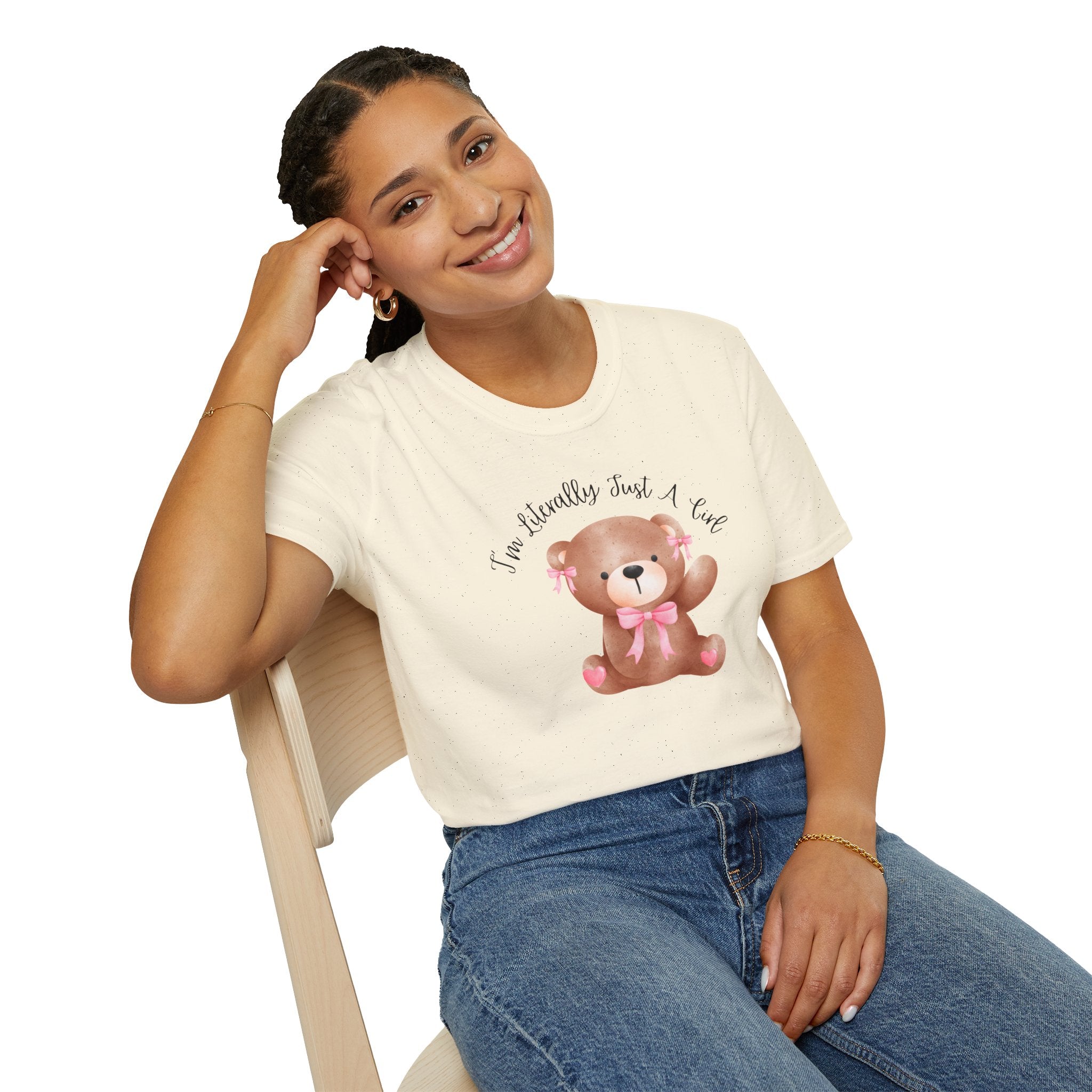 Coquette Bear Softstyle T-Shirt with Bow