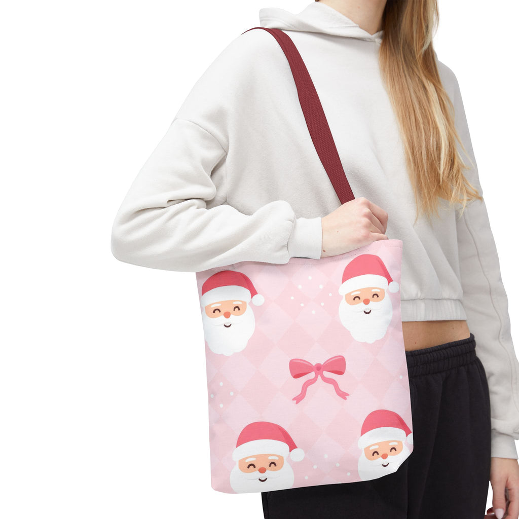 Christmas Santa Tote Bag - Festive Holiday AOP Design